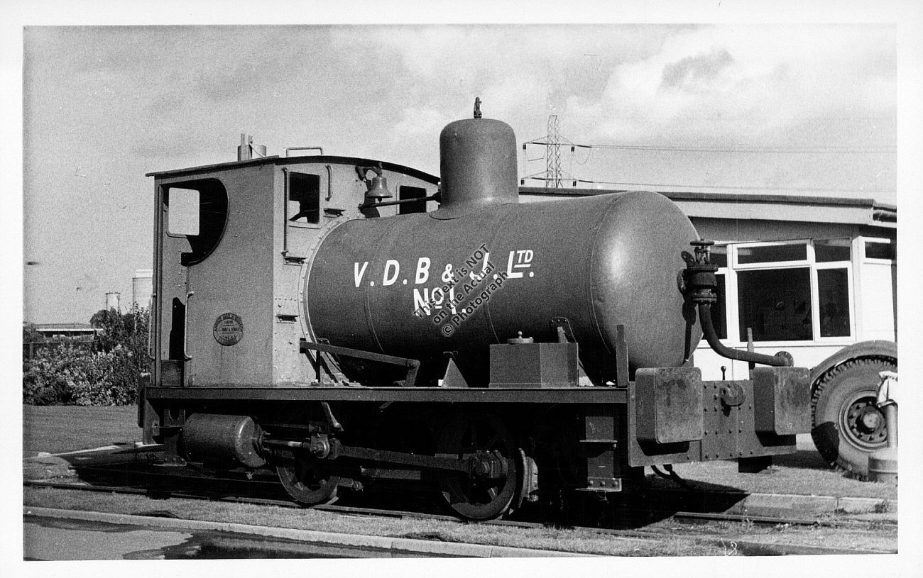 1968 AB 1492 Van Den Bergh PURFLEET Industrial Locomotive Railway Photograph #6