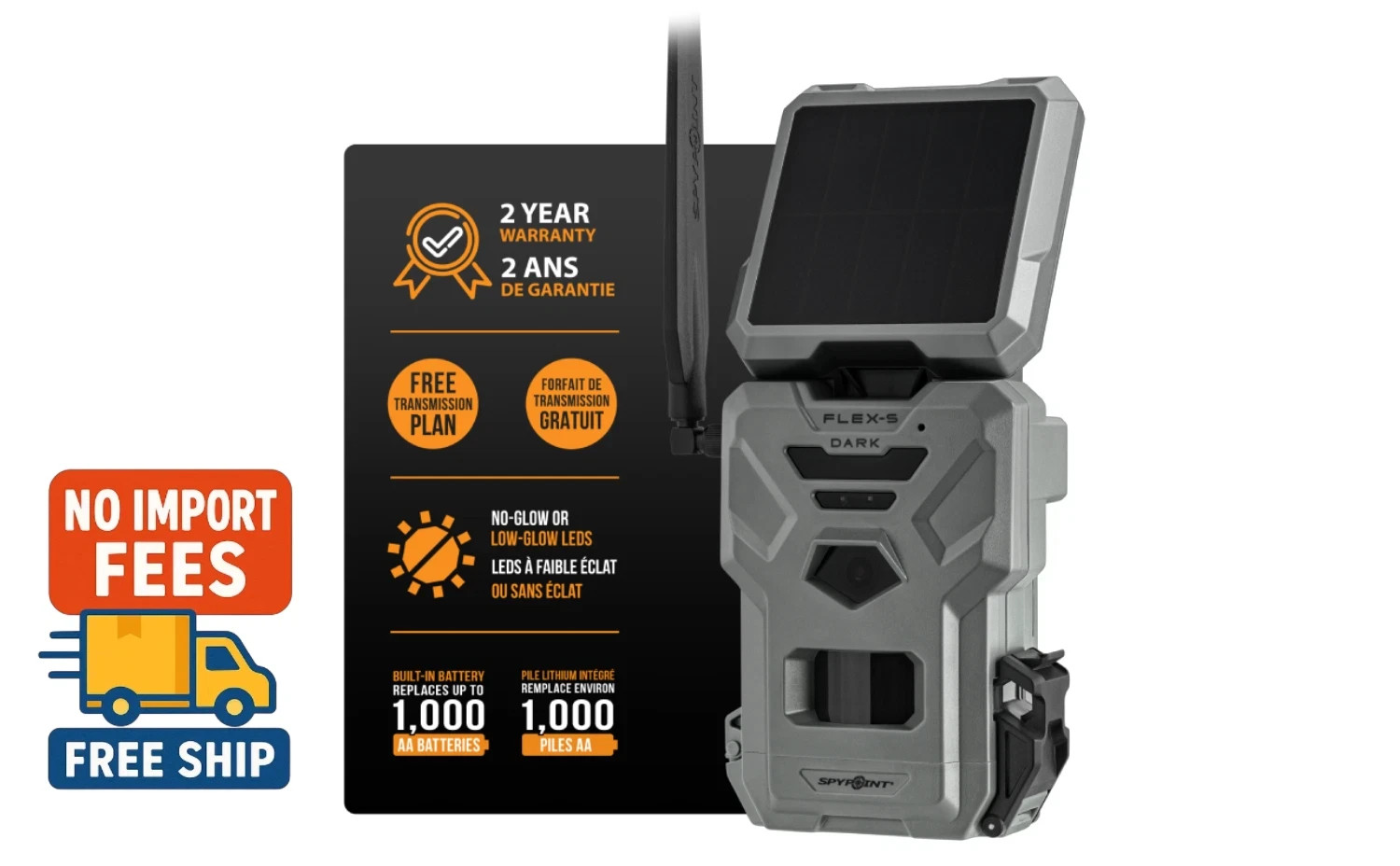 SPYP0INT FLEX-S-DARK Solar Cellular Trail Camera - Dual-SIM & GPS NEW