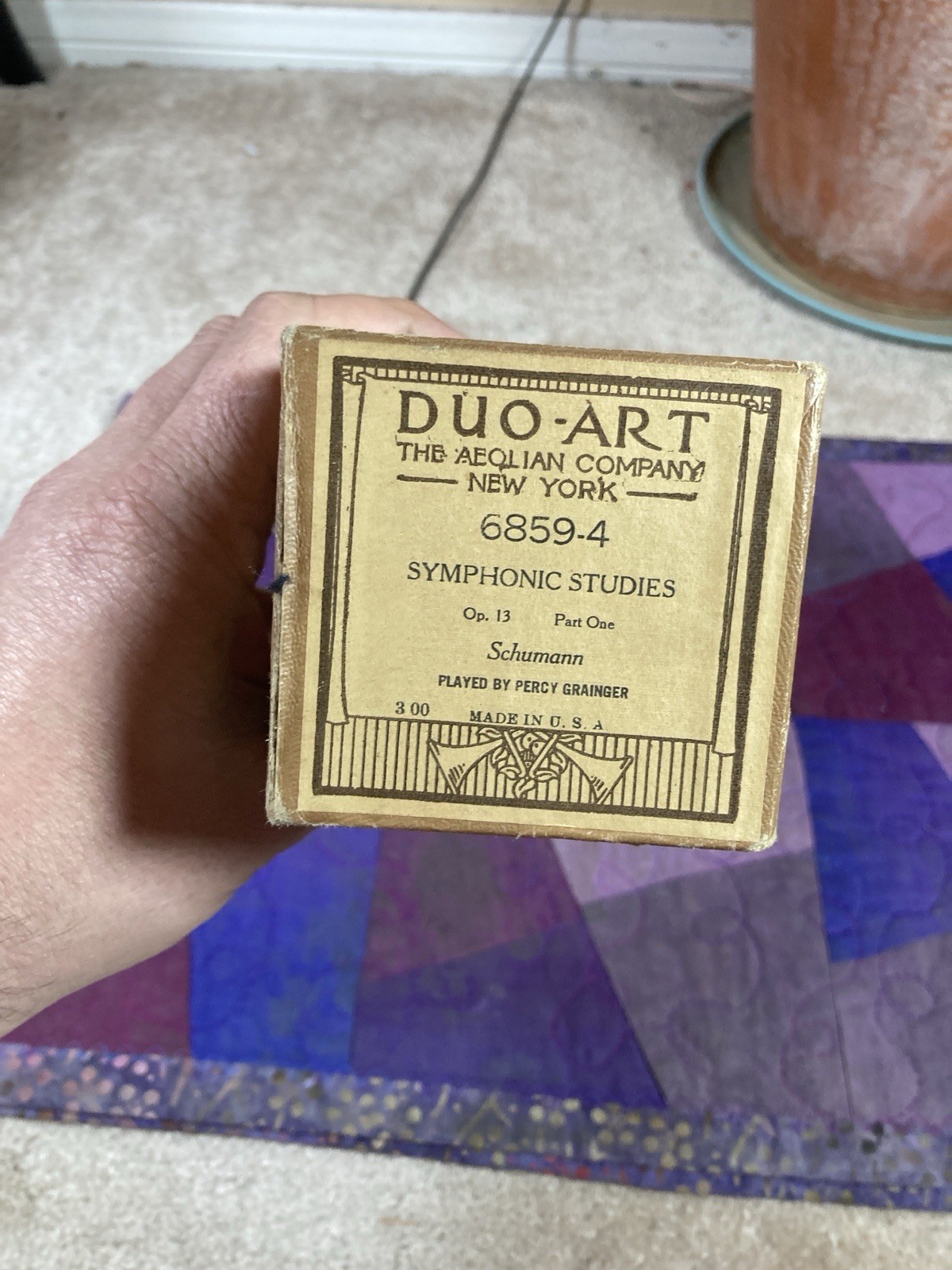 ANTIQUE DUO-ART PIANO ROLL 6859-4 SYMPHONICS STUDIES Schumann Percy