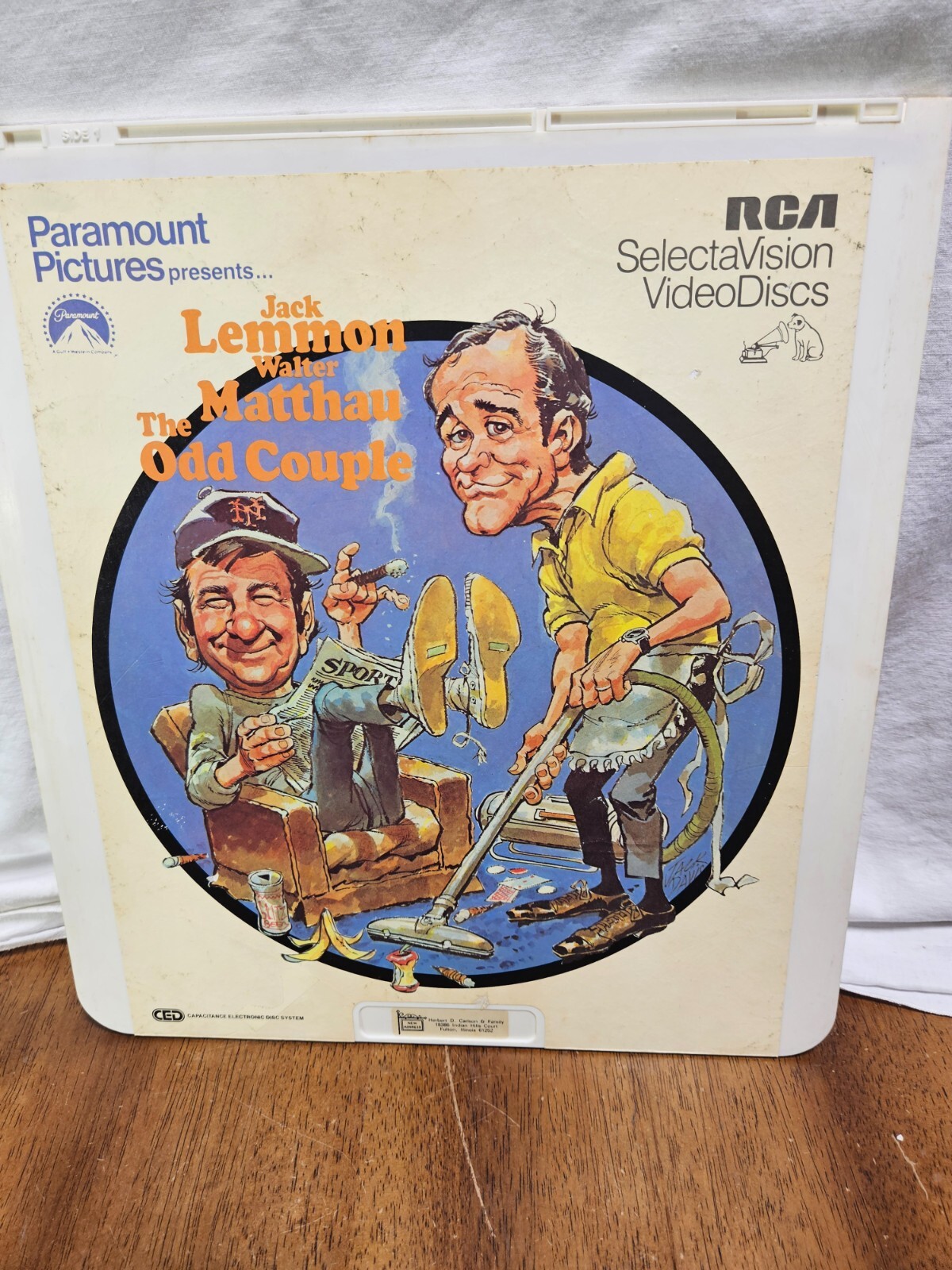 RCA VideoDiscs- "The Odd Couple" CED Disc  1981