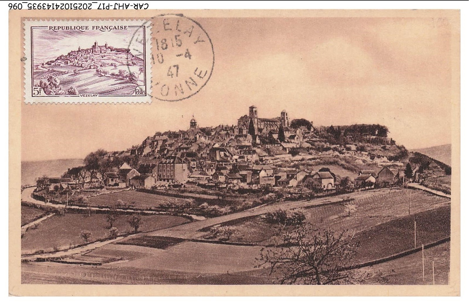 CAR-AHJP17-0825-CARTE-MAXIMUN - Vezelay - View General Plug Du Midi - 1947