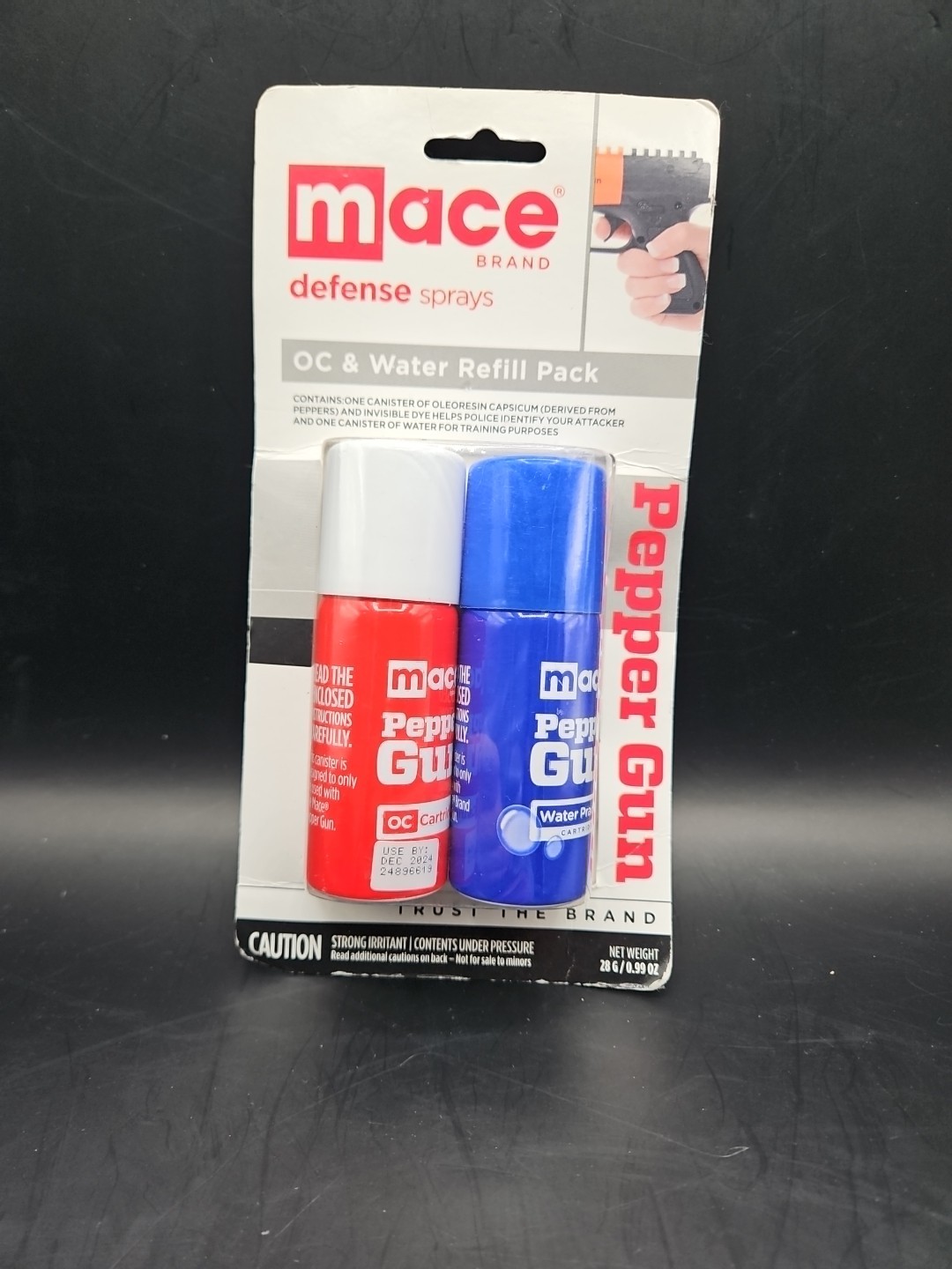 Mace Pepper Gun Refill 28 Gram Oc Pepper Spray And Practice Water Cartridge