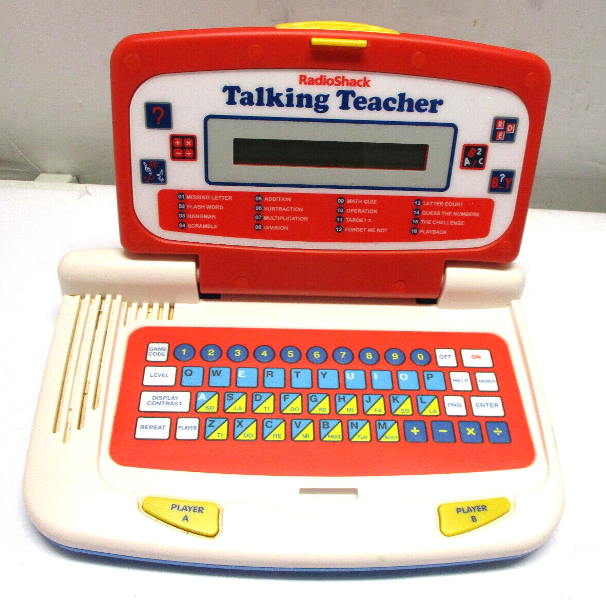 RadioShack Talking Teacher Learning Laptop Kids Notebook Toy Vintage Educational
