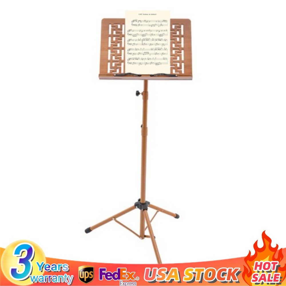 Music Stand Foldable Tripod Base Portable Sheet Music Stand Adjustable Height