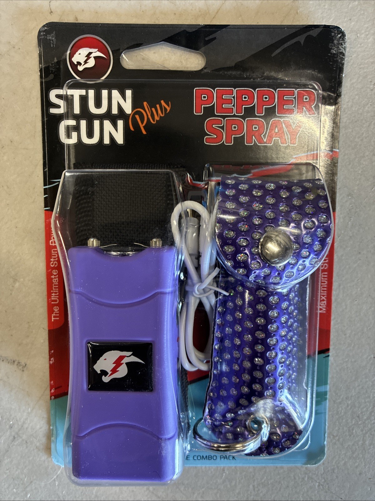 Stun Gun Pepper Spray Combo Purple