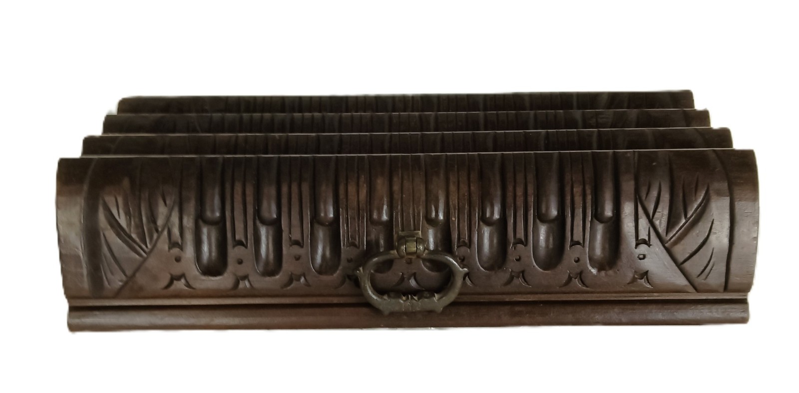 set of 4 front of drawers  trims pediments boards ornate carved wood antique rec