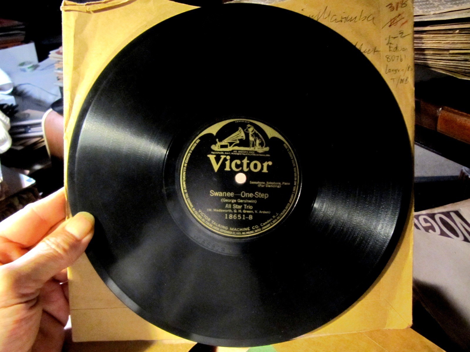 1920 George Gershwin SWANEE One Step All Star Trio VENETIAN MOON Victor 18651