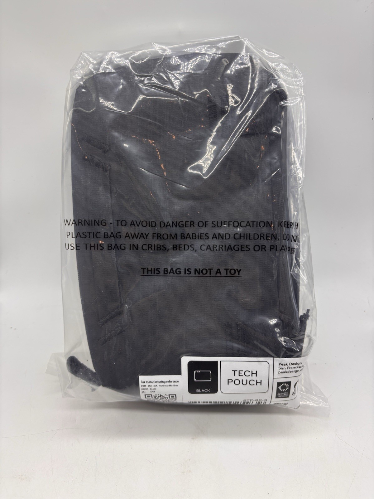 Peak Design Tech Pouch Black Travel Bag 10" BRAND NEW MINT Photography NOS NWT