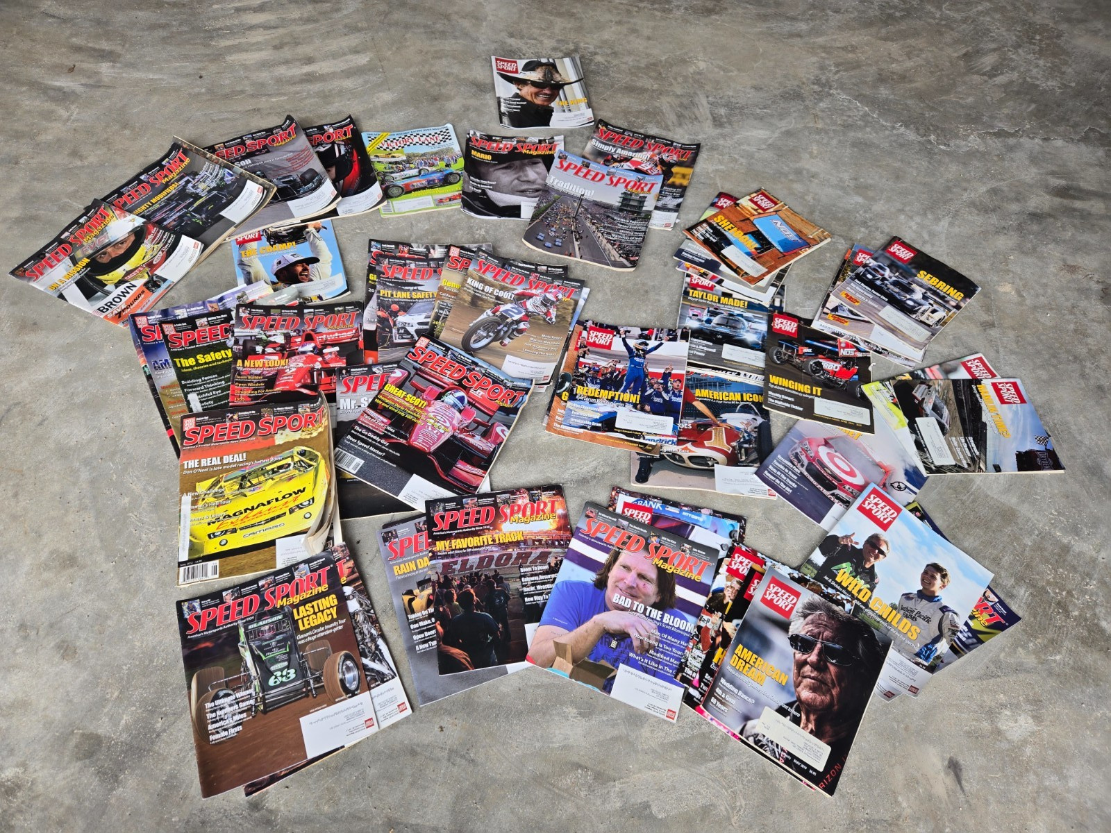 Lot of 50 Auto Racing Magazines Speed Sport Flat Out Stock Car 2000's NASCAR