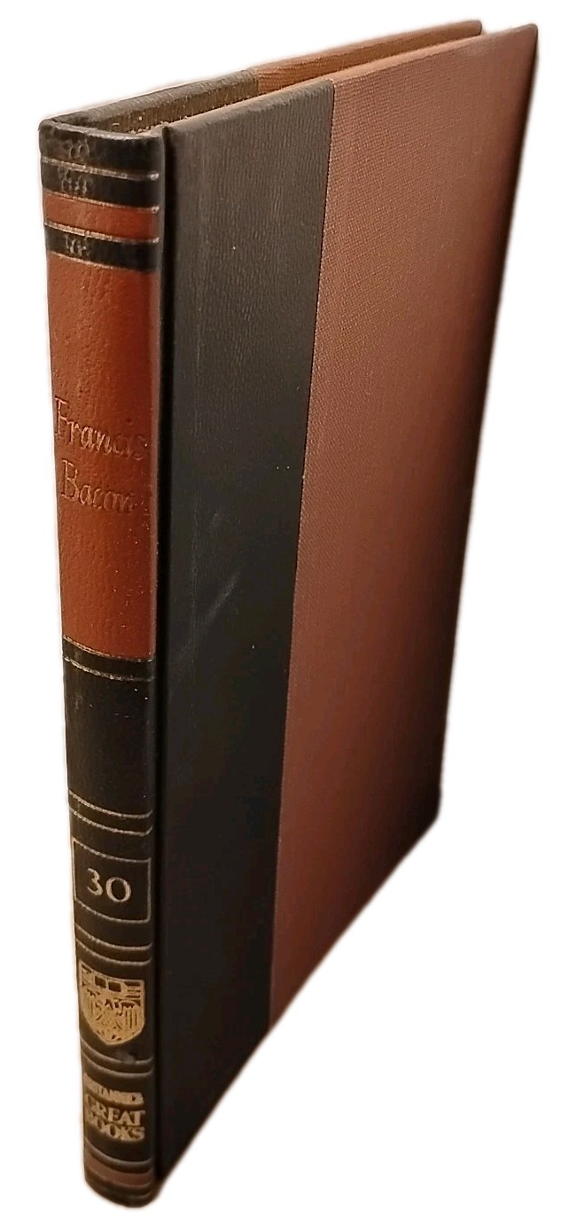 FRANCIS BACON - Britannica Great Books 1952 Quarter Leather Bound Hardcover