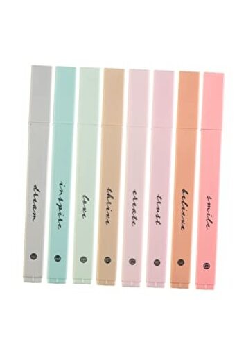  Bible Highlighters with Soft Chisel Tip Assorted Colors Pens No 8 Pack Boho