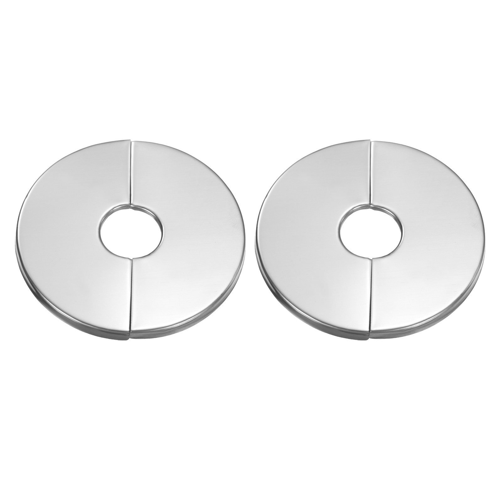 2pcs Wall Split Flange 0.67" Stainless Steel Self Adhesive Wall Hole Cover