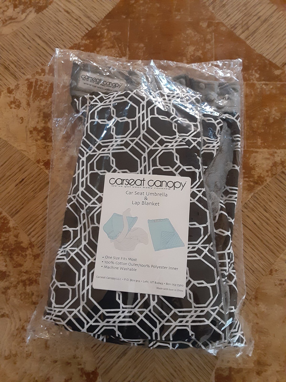 Baby CARSEAT CANOPY Infant Seat Green Black & White NEW #S138