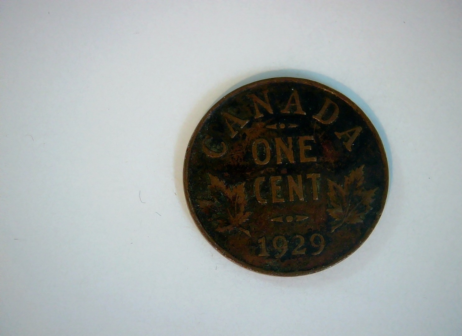 Canada 1929 1 Cent George V Cent Coin