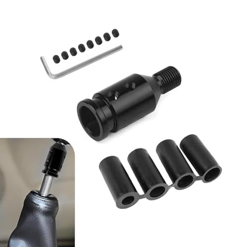 M12x1.25 Shift Knob Adapter, Aluminum Car Shifter Knob Adapter for 1 PC Black
