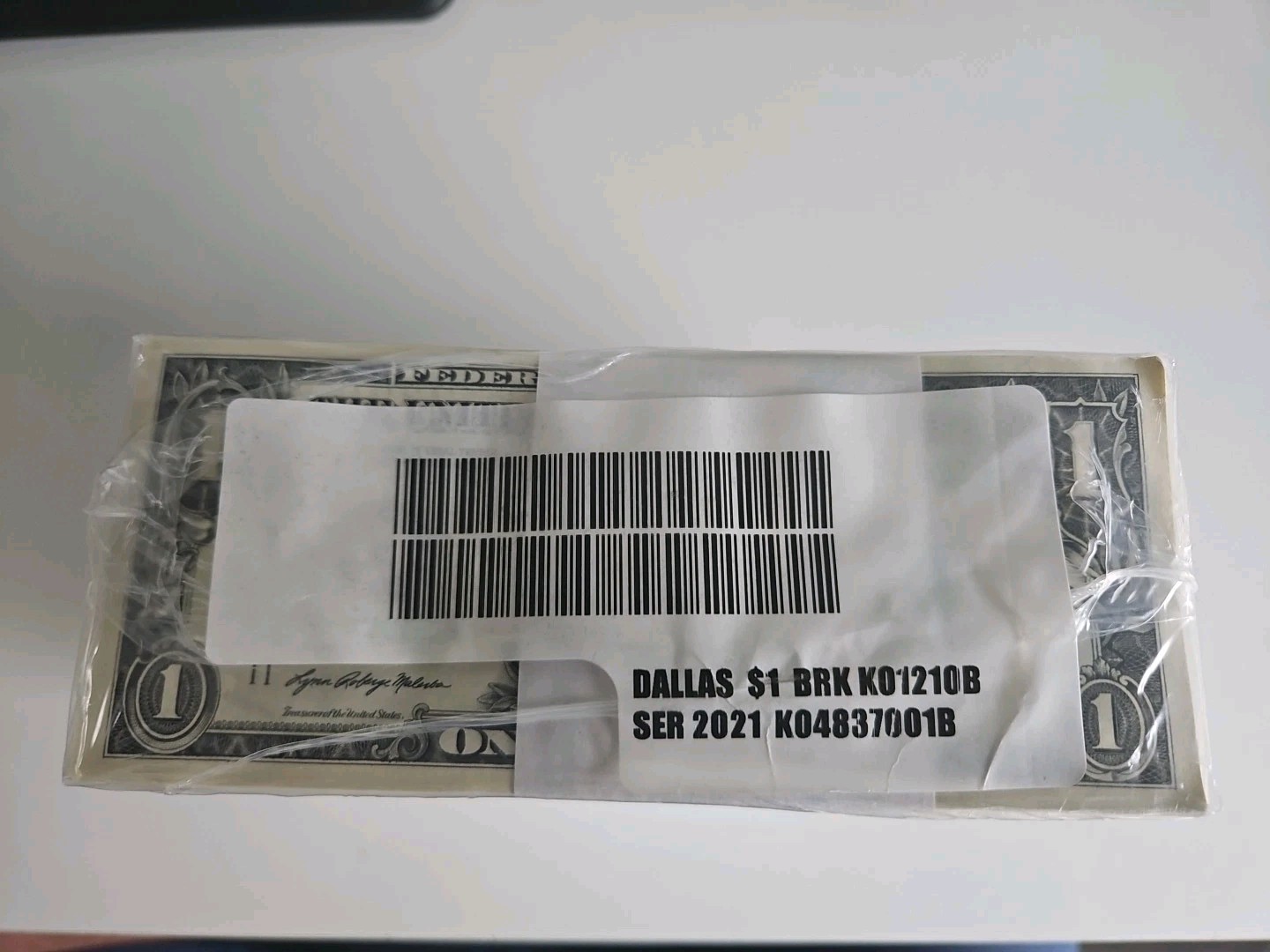 $1 BEP BRICK 1000 $1 BILLS 10 UNCIRCULATED CONSECUTIVE PACKS OF 100 BILLS  NEW 