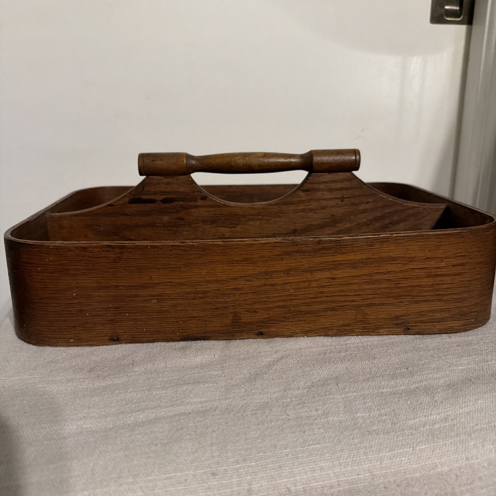 Antique Shaker-Style Bentwood Wooden Carrier with Handle