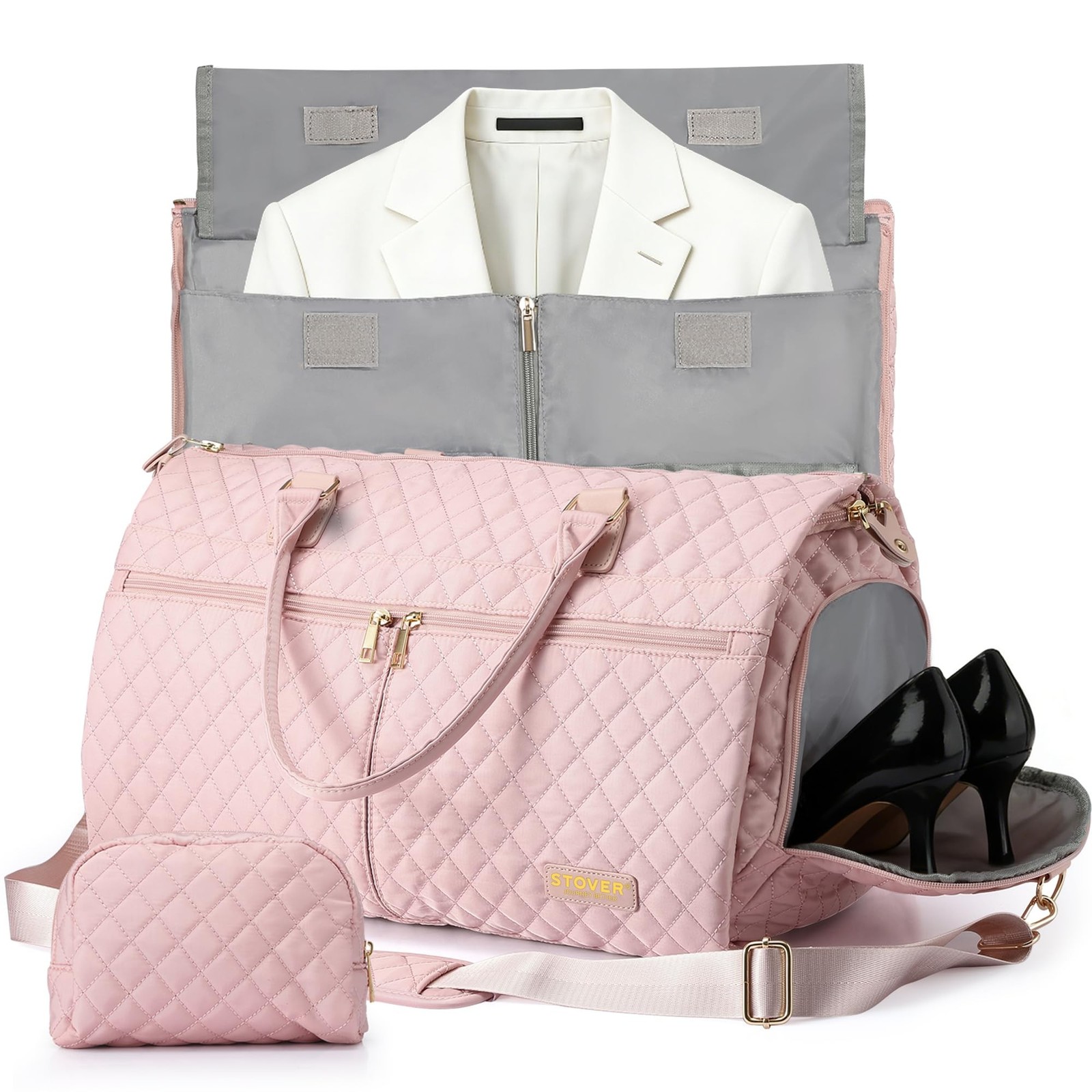 STOVER Women’s Convertible Garment Duffel Bag for Travel – 2-in-1 Ca
