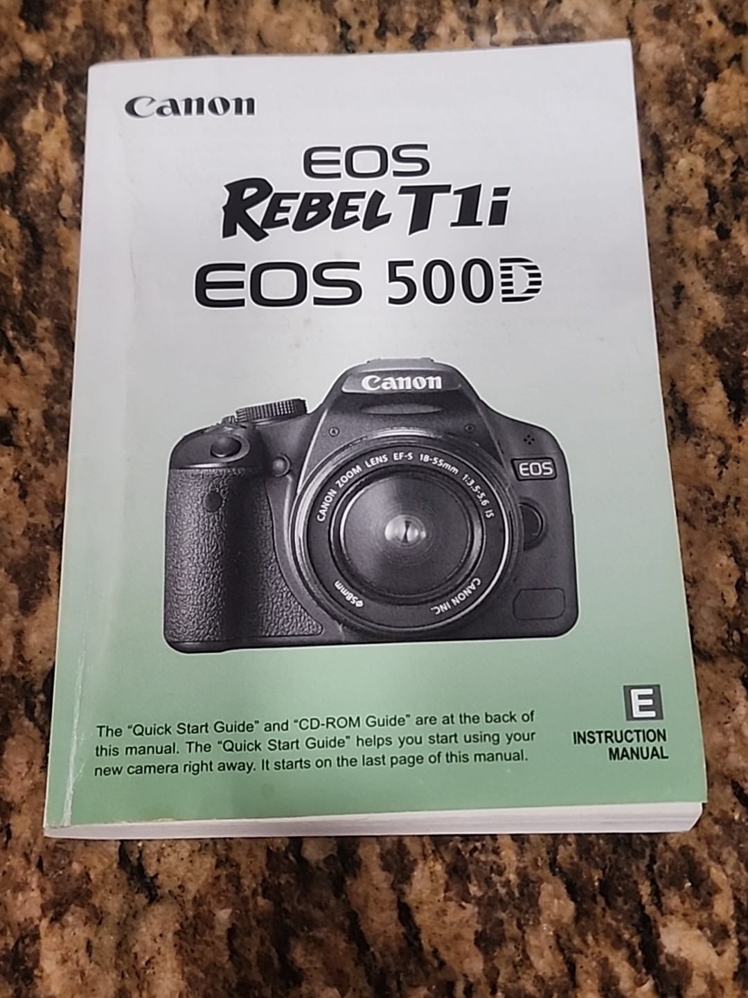 Genuine Canon EOS Rebel T1i EOS 500D User Manual