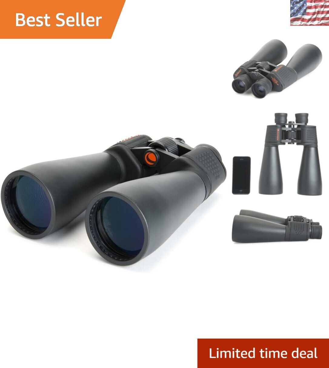 Lightweight SkyMaster 15x70 Binoculars - Ideal for Astronomy & Nature Viewing