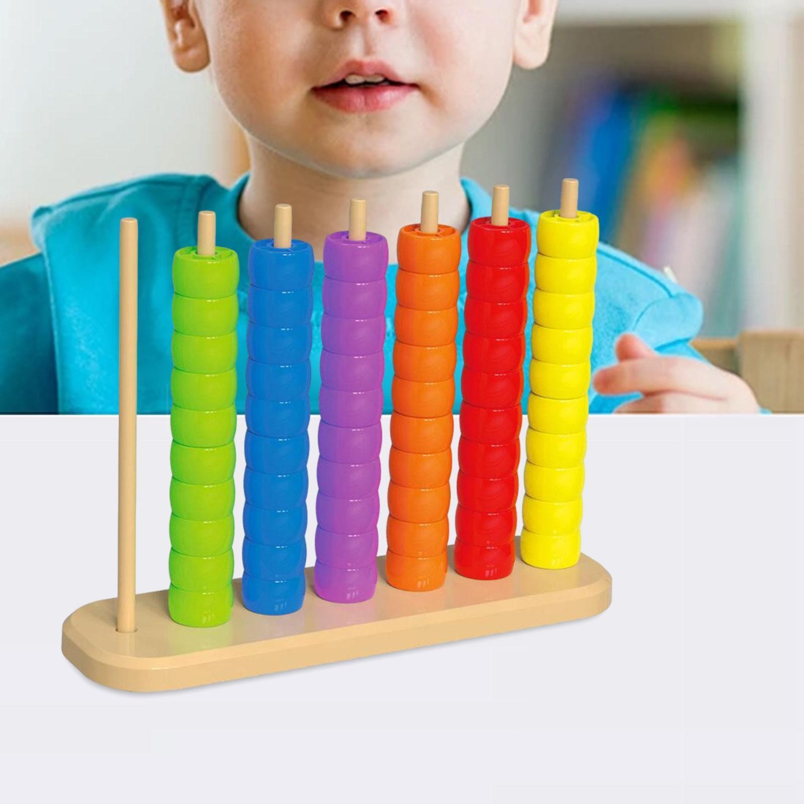 Matching Color Stacker Maths Learning Materials for Kids Age 3+ Holiday Gift