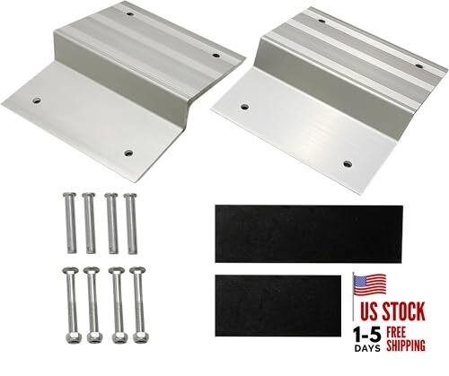  Aluminum Ramp Kit Skid-Resistant Ramp Plates with Protective Pads for 12 Inch