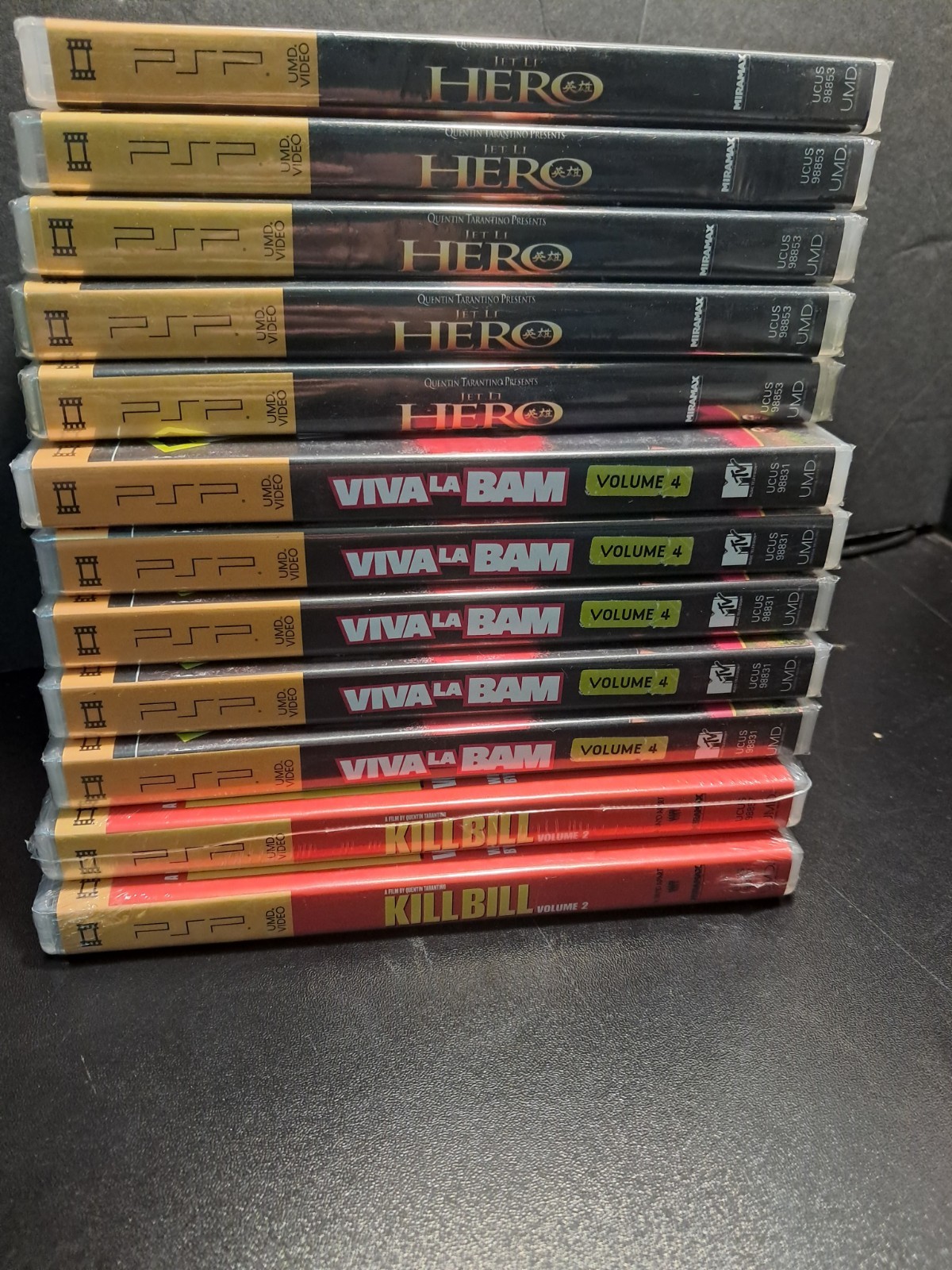 Sealed Sony Psp Umd Movies Hero Viva La Bam Kill Bill v2 NEW 12 Movie Lot 