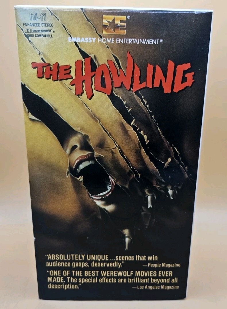 The Howling 1980 Embassy Betamax  (NOT VHS) Rare Horror Embassy