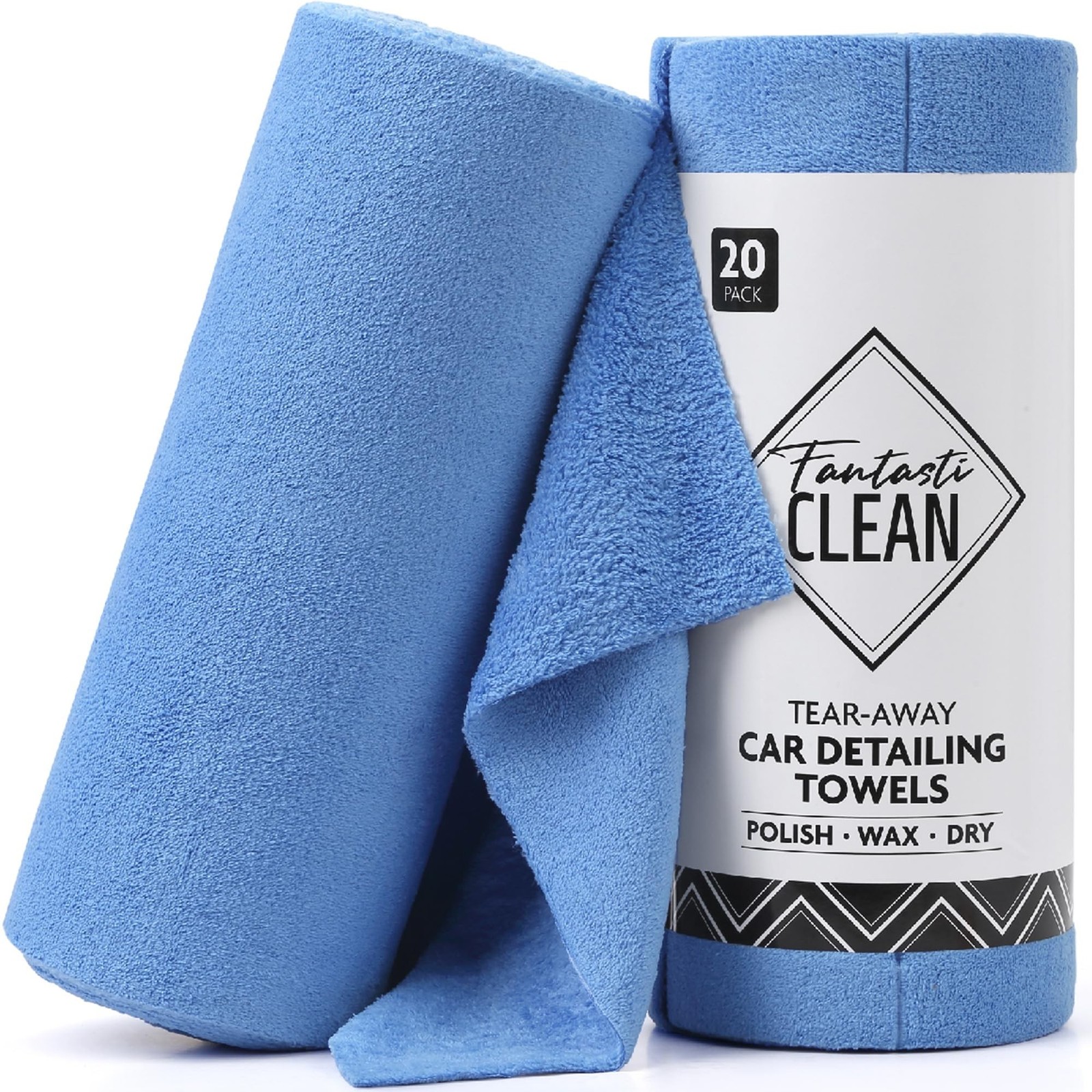Fantasticlean Microfiber Towels for Cars, Tear Away Car Detailing Cloth Roll,...