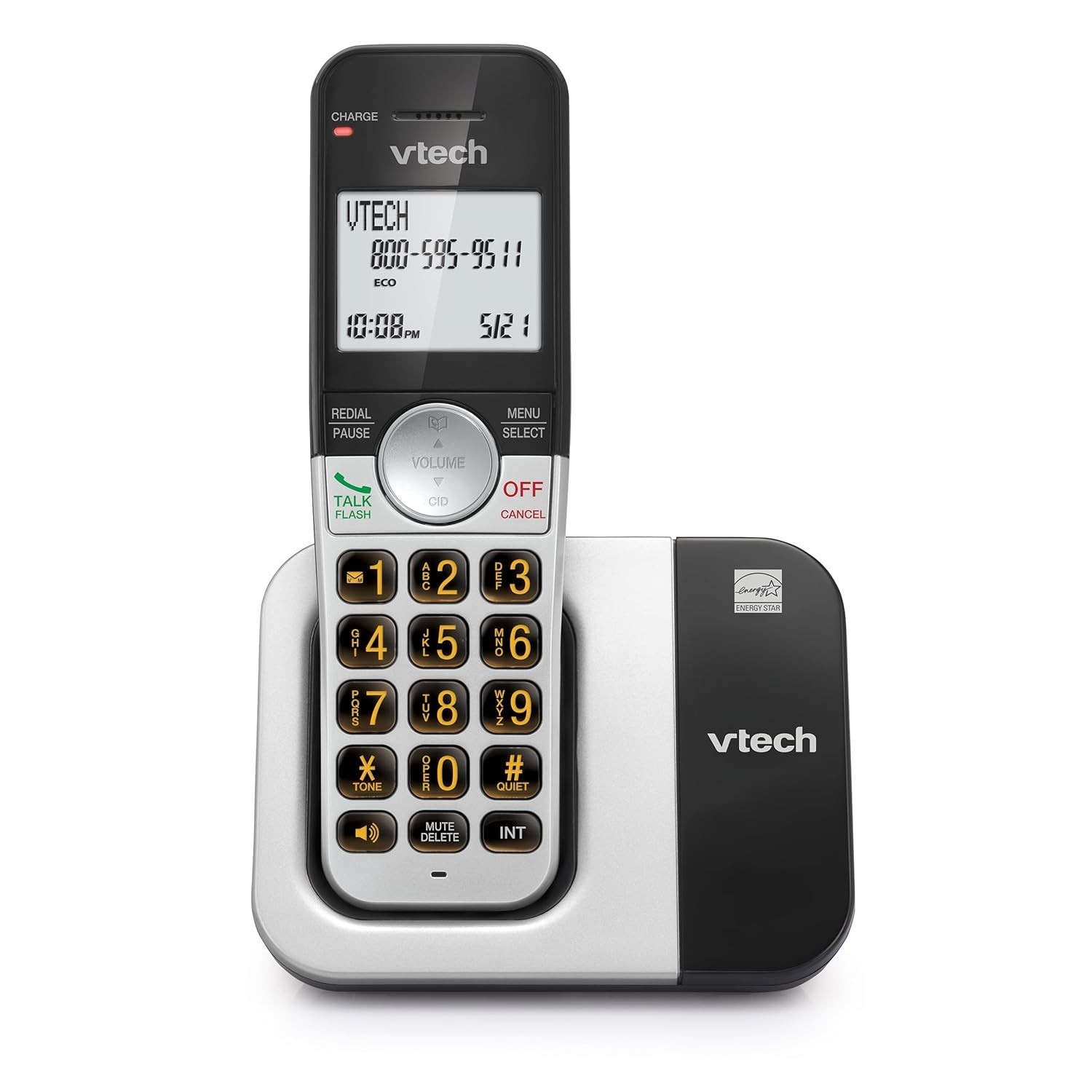 VTech Cordless Phone with Large Display and Big Buttons, DECT 6.0 with Caller ID