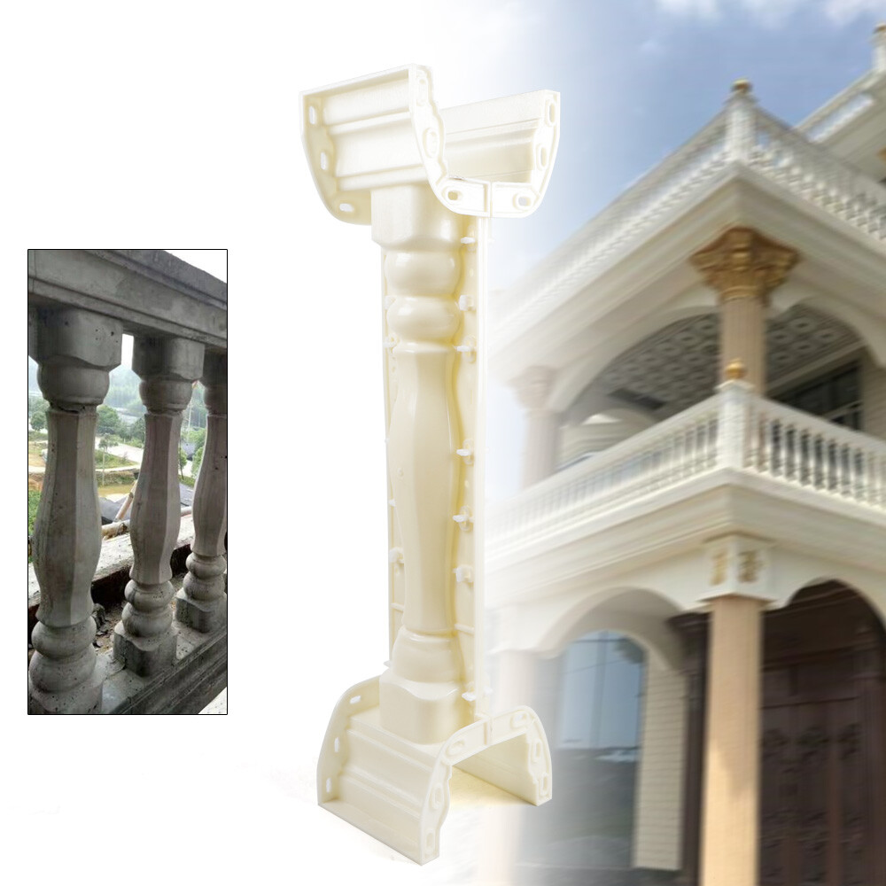 35''-H Roman Concrete Plaster Cement Column Moulds Balustrade Molds Fence Pillar