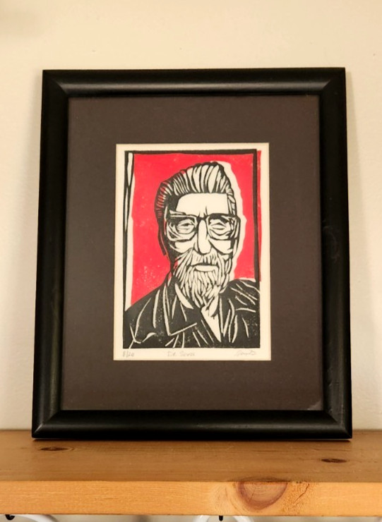 Abstract Wood Cutting of Theodor Geisel Dr Seuss Numbered 8/20 Unknown Artist