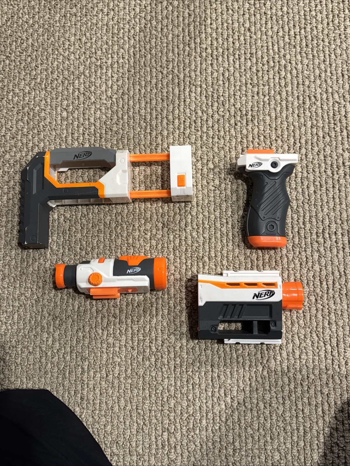 Nerf Modulus Attachment Lot (scope, Barrel, Grip,  Stock)  