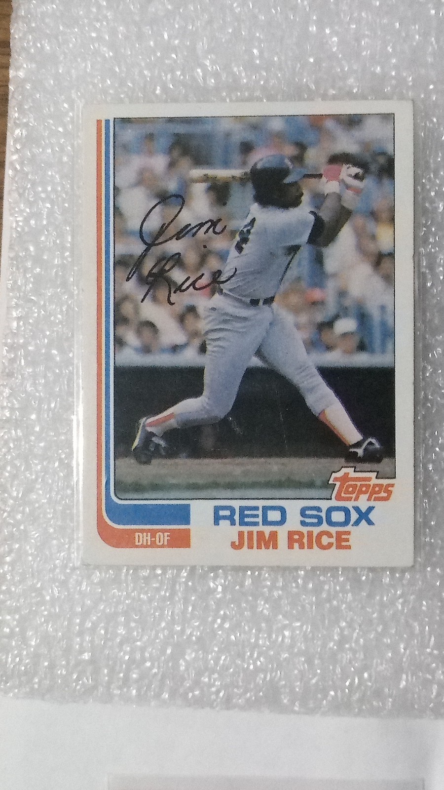 Topps 1982 Jim Rice #750 Boston Red Sox Autographed Baseball Card