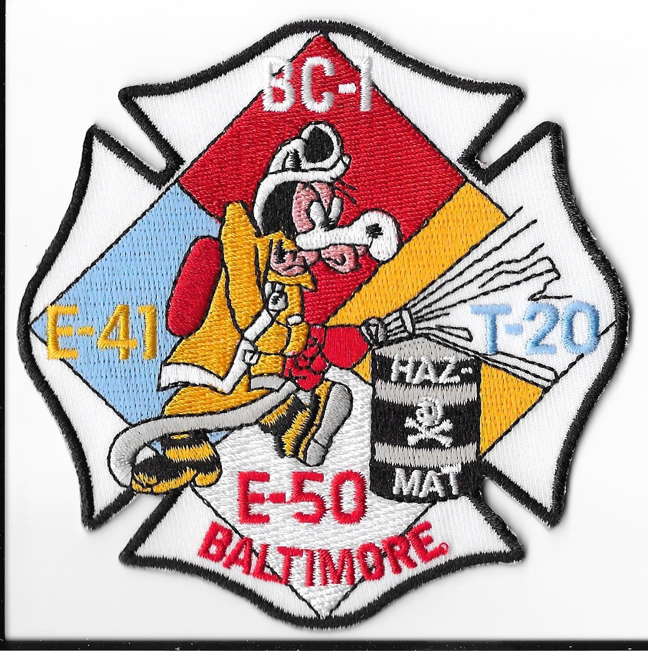 Baltimore Fire Department, Maryland Engine 41 Engine 50 Truck 20 BC-1 Patch V1
