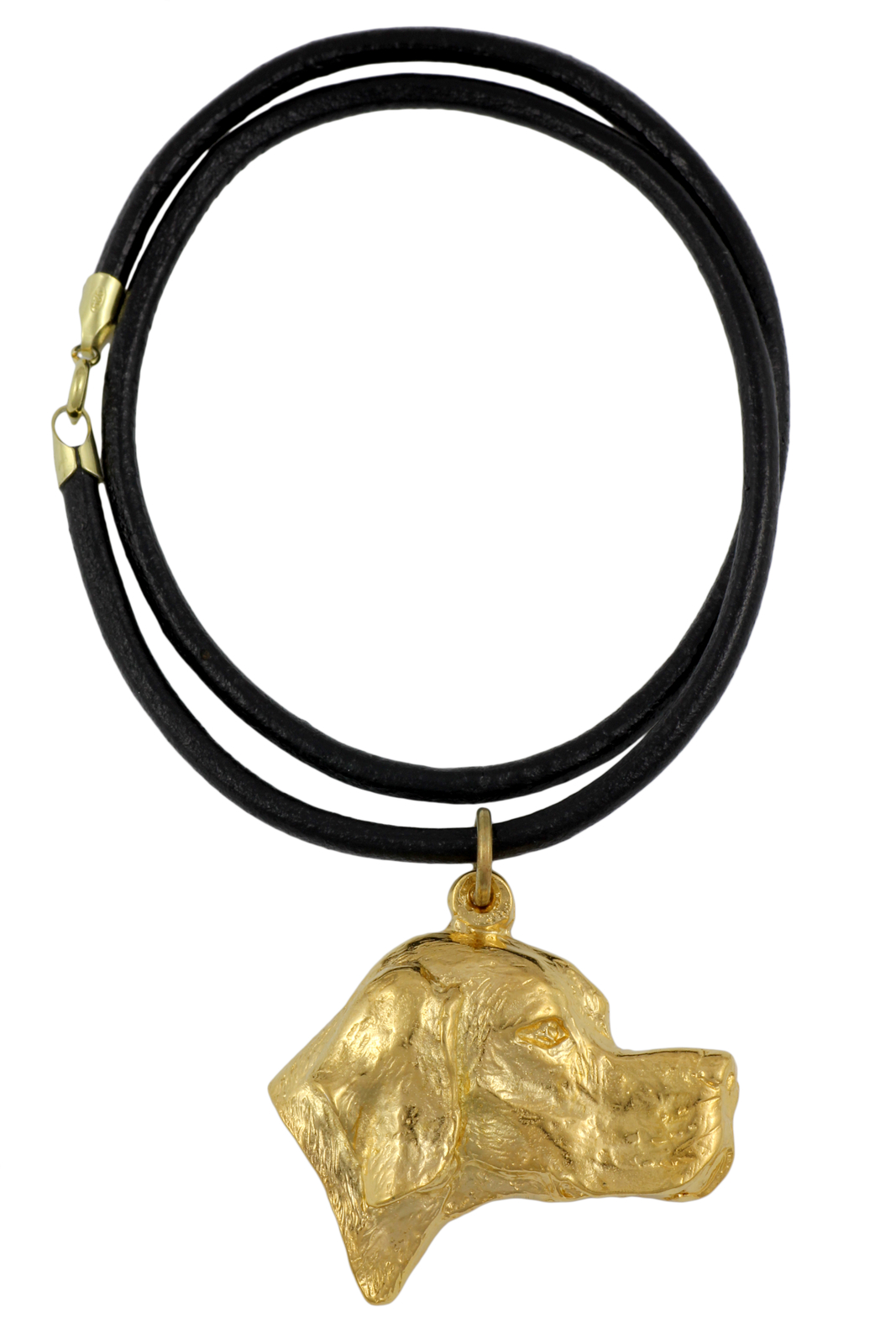 English Pointer, English Pointer - Dog Collar, Gilded Pendant for Hu