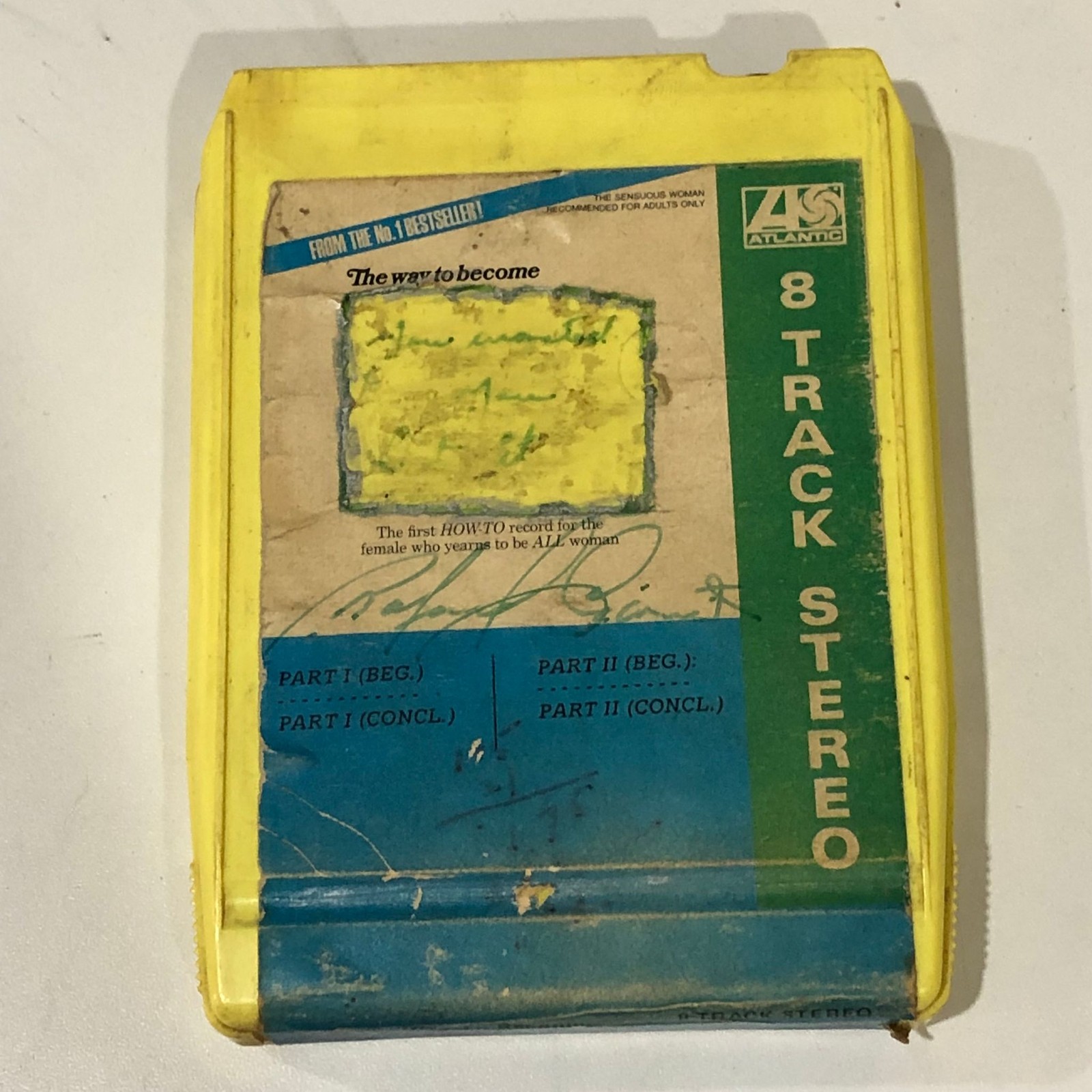 Atlantic 8 Track Tape The Sensuous Woman 1971 Yellow Cartridge How To Adult