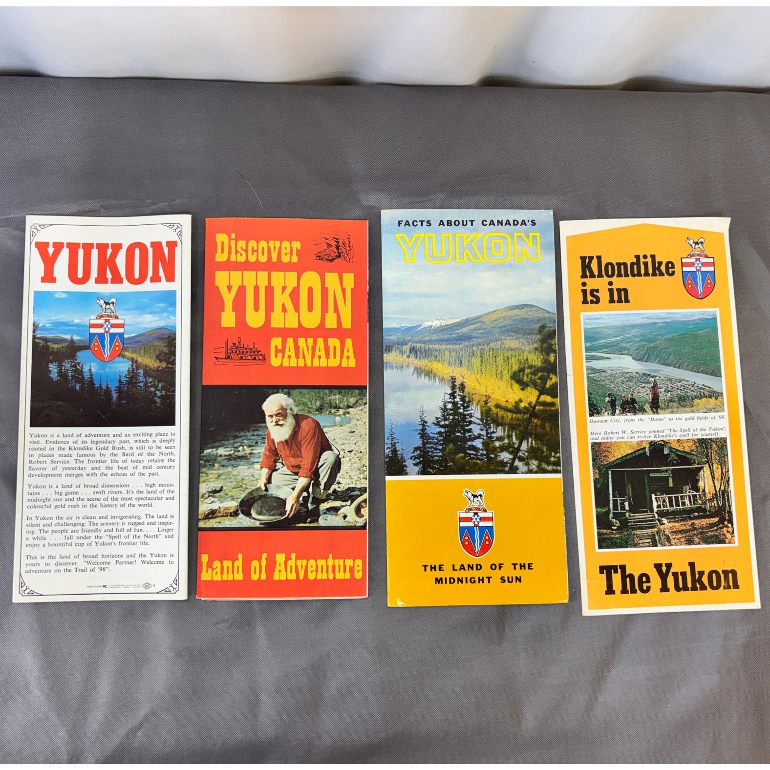 Yukon Territory Canada Travel Brochures Lot of 4 Vintage 1960s Paper Klondike