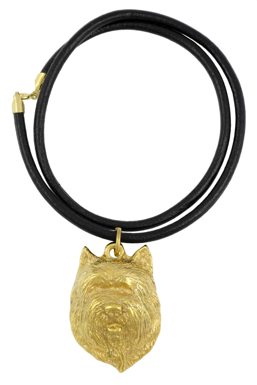 Cairn Terrier II - Dog Collar, Gold-Plated Pendant For Dog Lovers, Unique