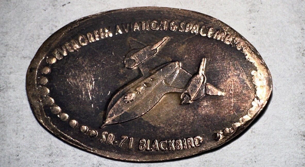 Evergreen Aviation Space Museum SR-71 Blackbird Elongated Coin Smashed 1C Penny
