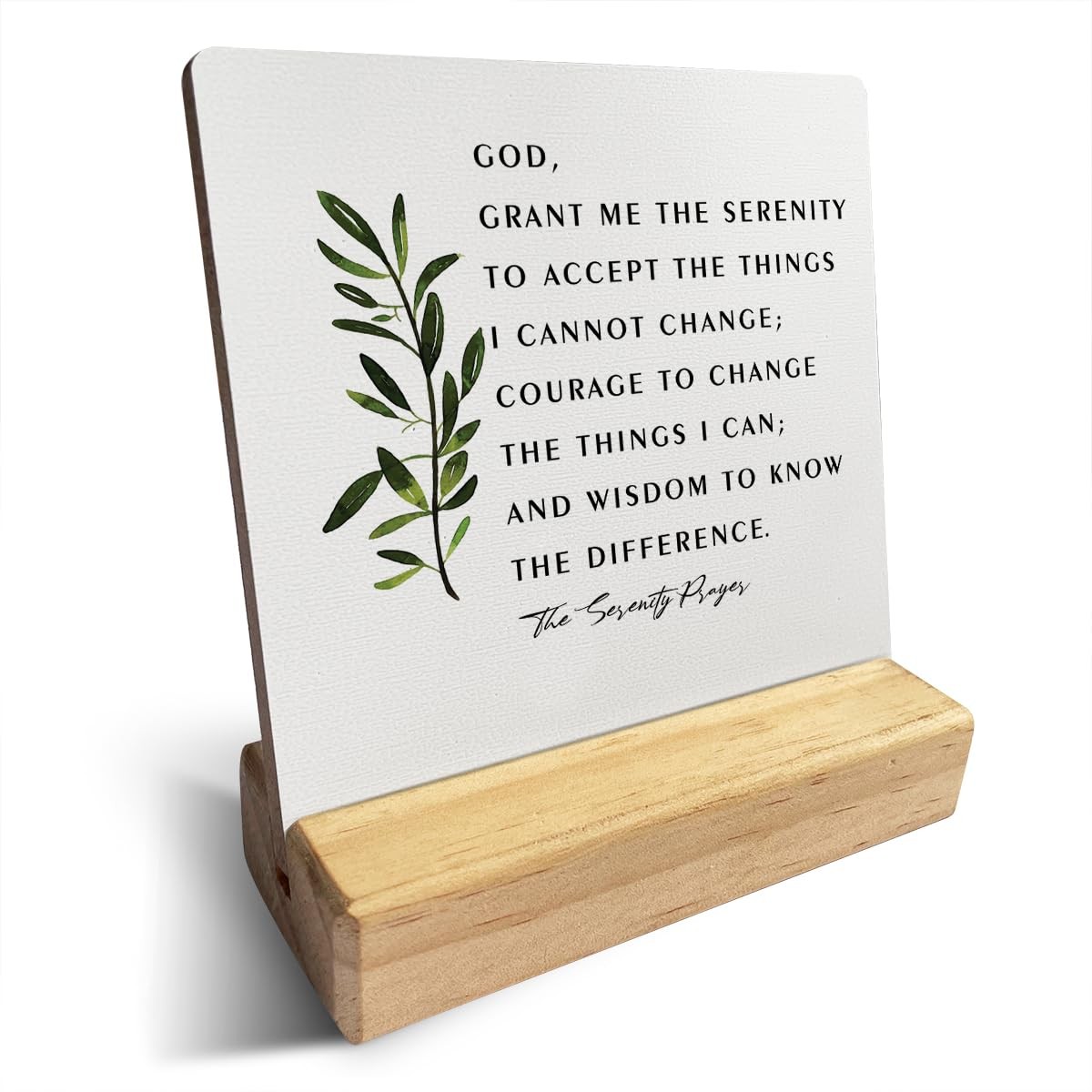 Inspirational Quote Country the Serenity Prayer Wooden 4 x 4 inches., Y-9 