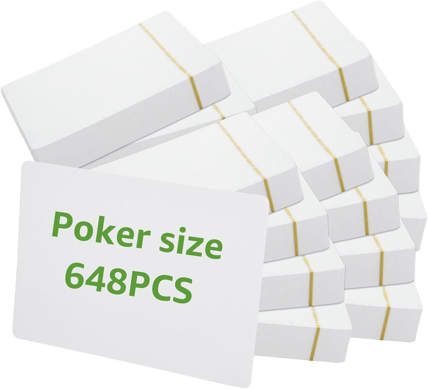 648PCS Blank Playing Cards 2.5" x 3.5" Blank Playing Cards to Write On Double Si