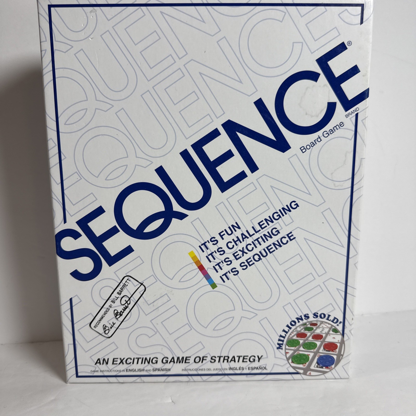 SEQUENCE- Original SEQUENCE Game with Folding Board, Cards and Chips by Jax