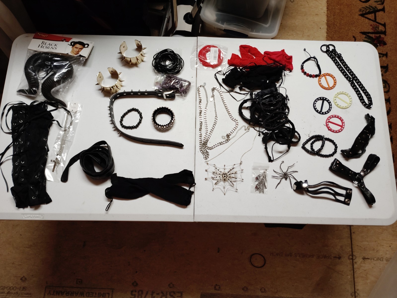 Various Costume Jewelry And Accessories Goth Vampire Biker