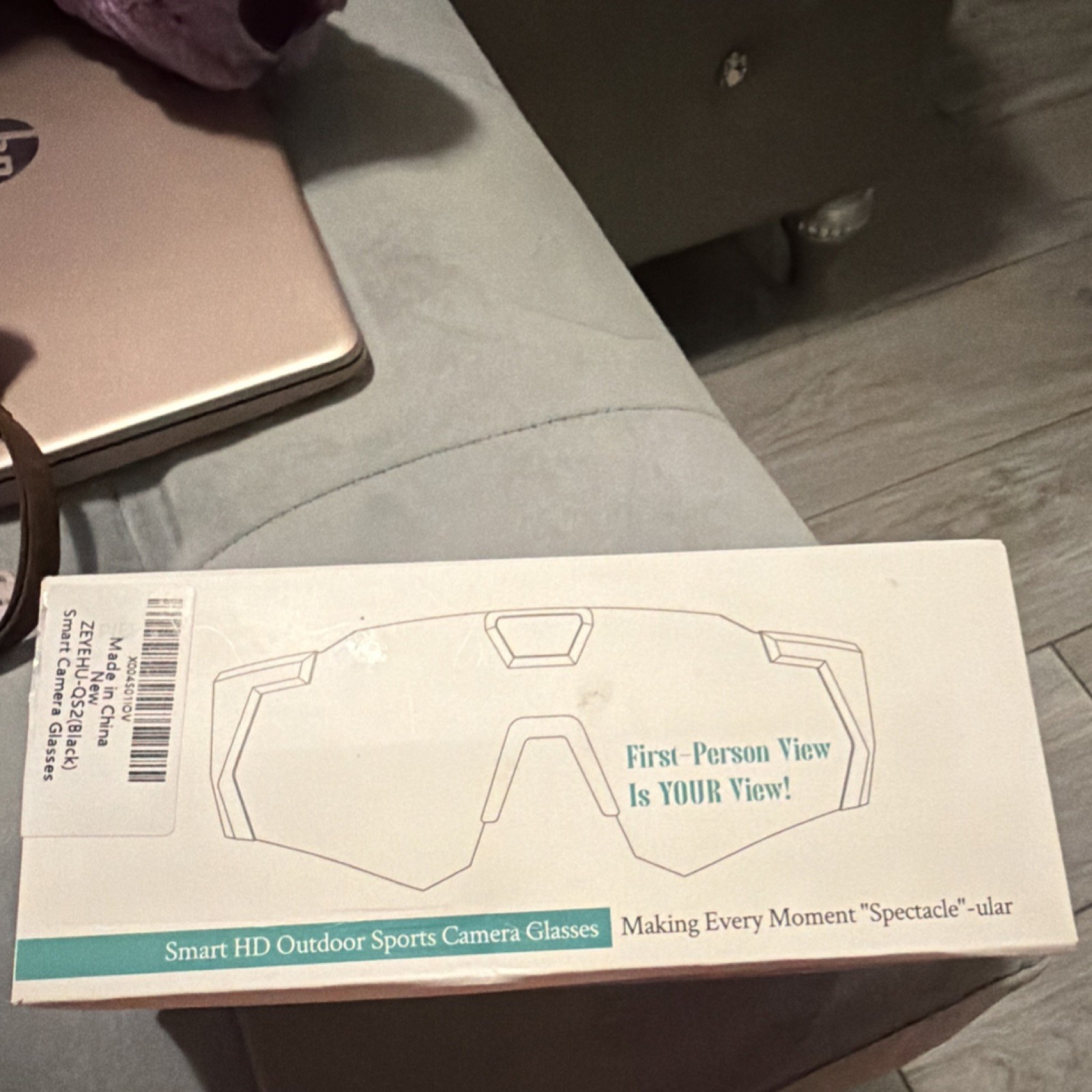 QS2 Smart HD Bluetooth Outdoor Sports Camera Glasses First-Person View Recorder