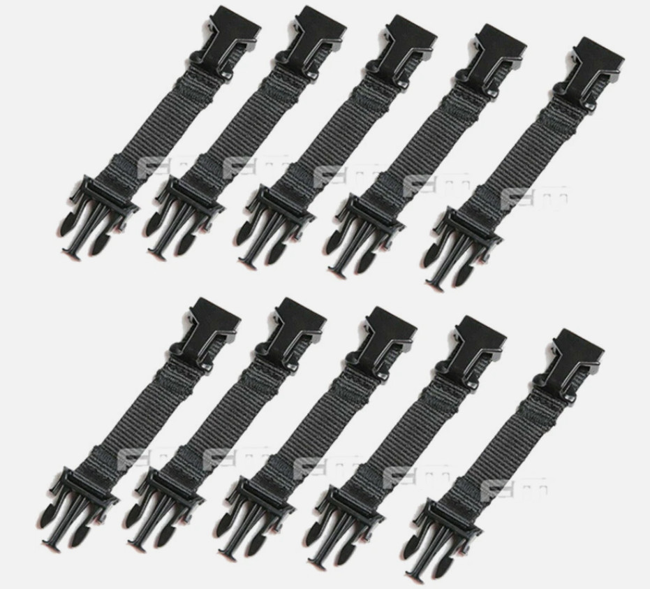 10pcs FMA Tactical Helmet Suspension Chin Extender Strap Black