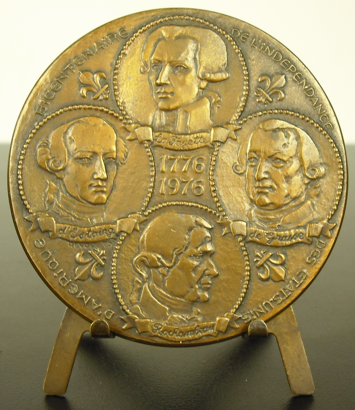 Medal Independence Of United States USA American Revolution 1776 68 MM Medal