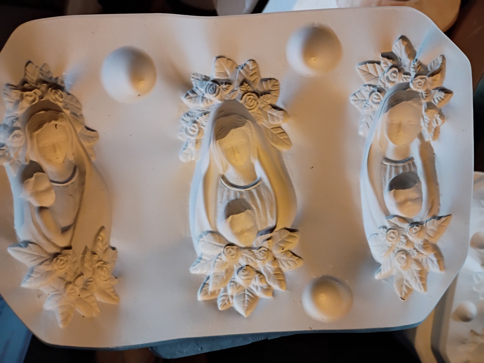 Vintage Scioto Mold. Madonna Child Ornaments Ceramic Mold # S-1766 Casting Mold