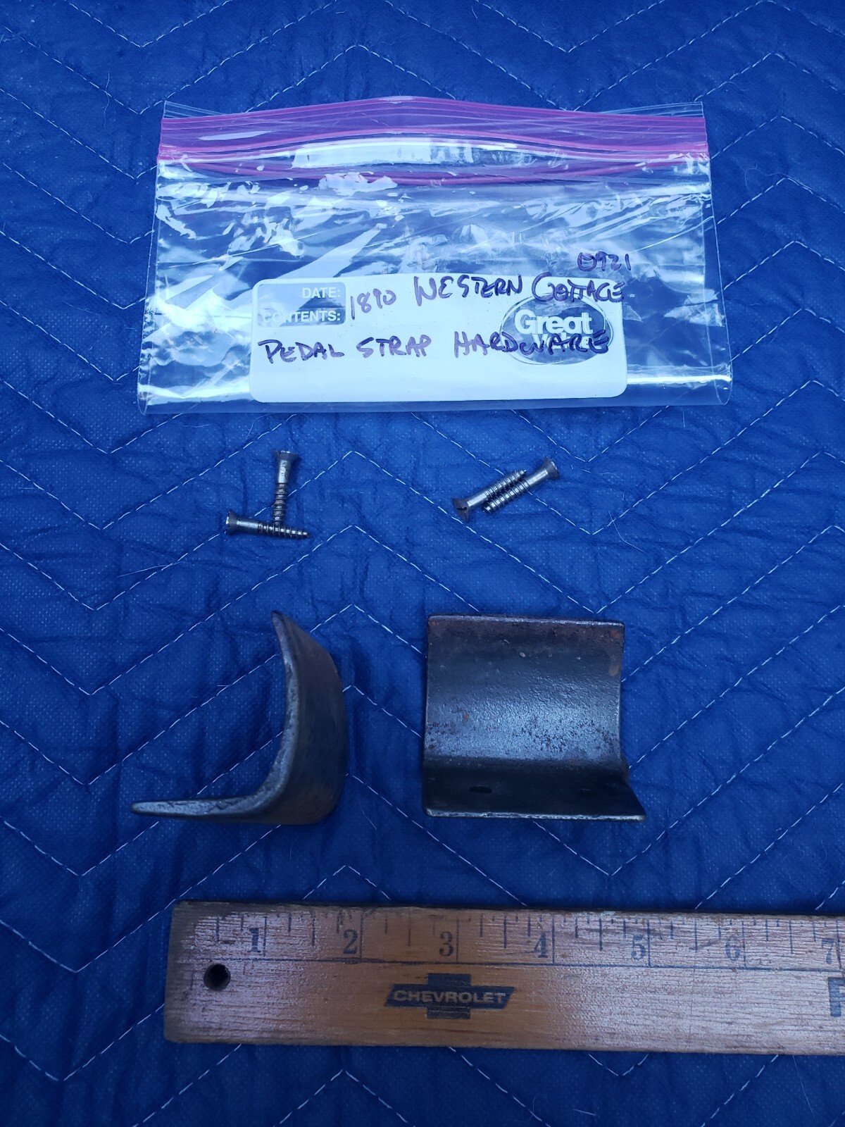 1890 Western Pump Organ Pedal Strap Hardware #0921