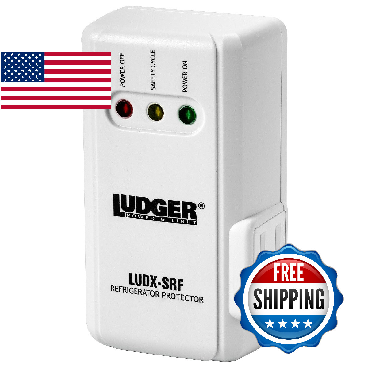 Ludger Power Surge Protector LUDX-SRF, ETL Certified, Side Socket, 1875W